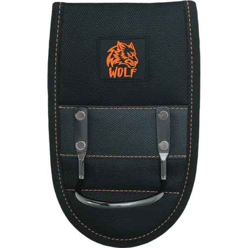 WOLF WTH2101 Heavy-Duty Ballistic Steel Loop Hammer Holder | 3¡¯¡¯ Work Tool Belt Tunnel | Mallet Rock Pick Holster | Durable Lightweight | Construction Contractor Bricklayer Mining Maintenance Handyman