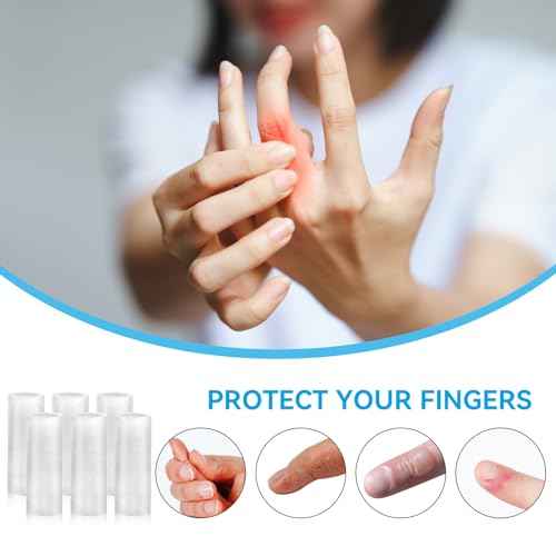 20 Pcs Finger Sleeves Protectors Silicone Finger Sleeve Gel Finger Sleeve Protectors Finger Covers Cushions and Protects Rubber Finger Shields Provide Relief forCracked Finger