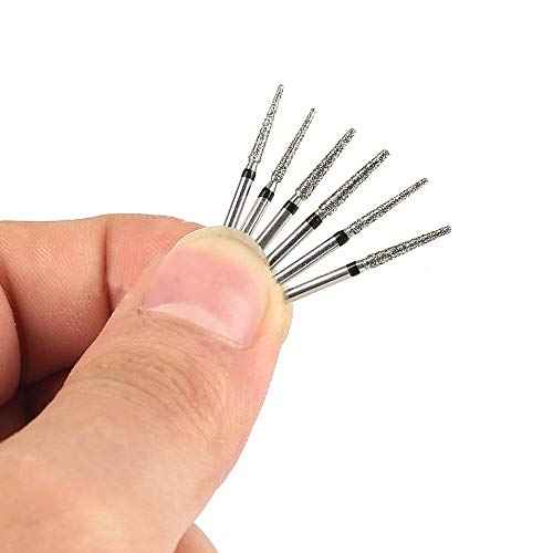 10pcs Diamond Burs FG Diamond Burs, 120 Grit, Medium, Compatible with Angle Grinder, Die Grinder, Flex Shaft Machine