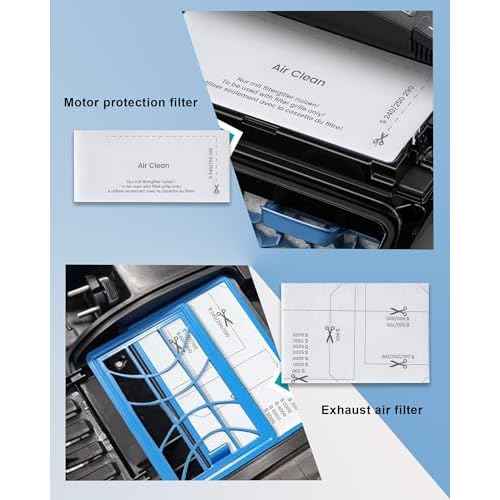 6 Pack AirClean Filters and Motor Protection Filters Replacement Parts for Miele Vacuum Compact C1 C2, Complete C1 C2 C3, Classic C1, Dynamic U1, S200-S899, S2000-S8999