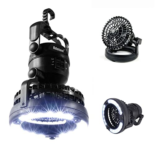 Odoland Portable LED Camping Lantern with Ceiling Fan - Emergency & Outdoor Use