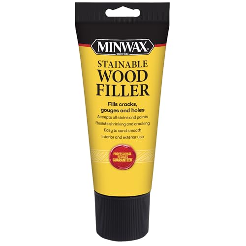 Minwax Stainable Wood Filler 6 oz - Indoor/Outdoor, Sandable, Paintable, Repair Cracks