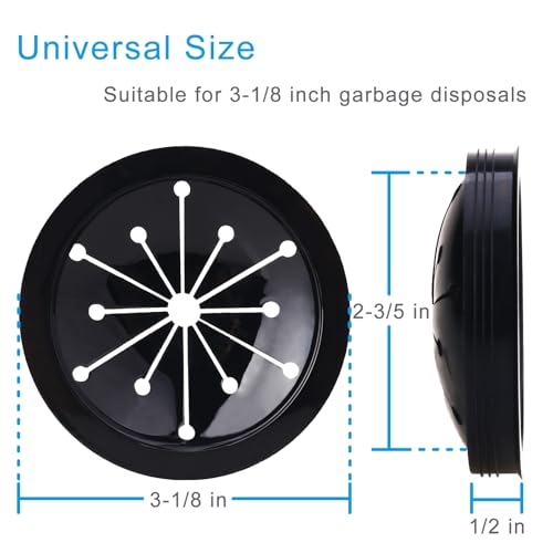 FNOVOY 3-1/8 Inch Garbage Disposal Splash Guard Sink Baffle - Pack of 3