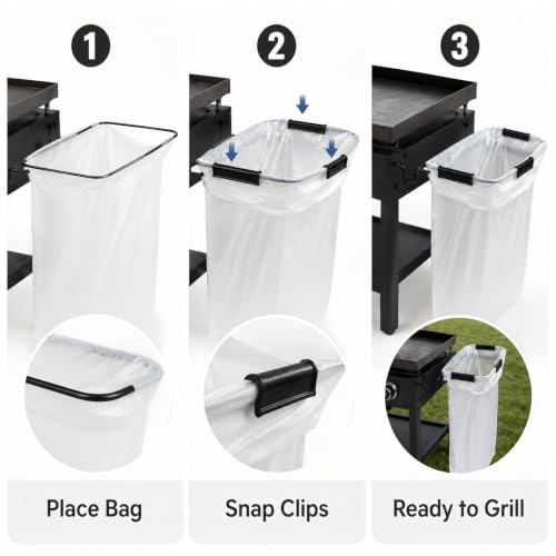 Trash Bag Clamp for Blackstone Griddle – 3D Printed Clip Set