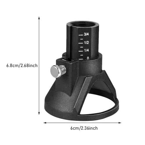 2 Pack Rotary Tool Guide Router Attachement Locator Positioner with Depth Gauge for Cutting Carving Engraving Grinding Milling Cutter Electric Drill Bits Routering Tool Project Woodworking