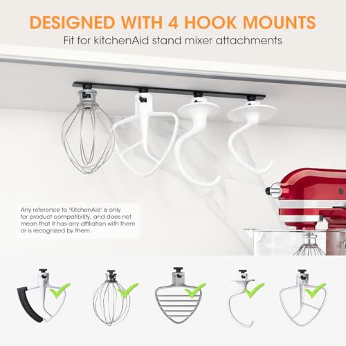 AIEVE Black Metal Stand Mixer Attachment Holder for KitchenAid Accessories