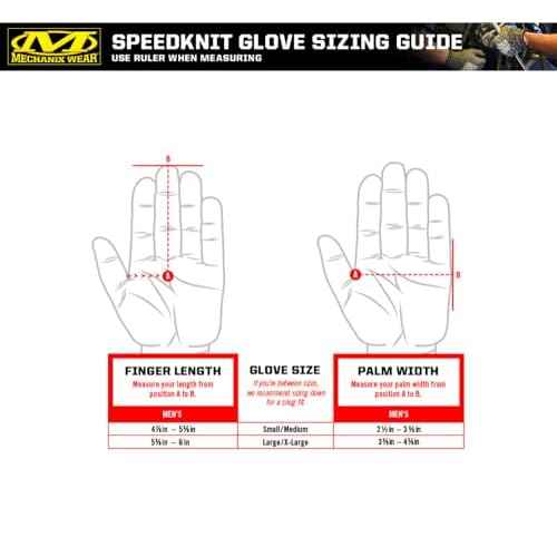 Mechanix Wear SpeedKnit Utility Work Gloves - Coated-Knit Work Gloves - Abrasion Resistant - Oil-Resistant Micro Foam Grip - Machine Washable - Black - Large/X-Large