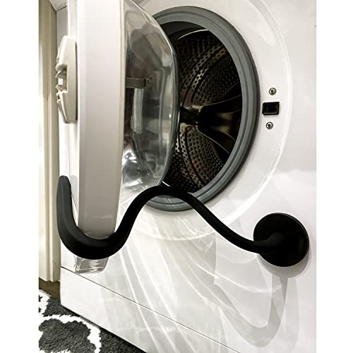 Spedtees Front Load Washer Door Prop - Magnetic Black Round, Keeps Door Open & Dry
