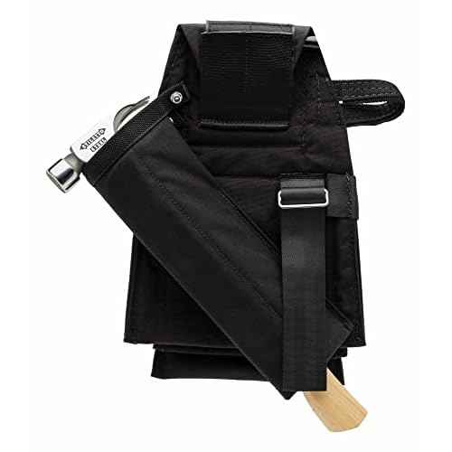 Diamondback Padded Hammer Holster for Tool Belt - Left or Right Handed Holder - 14"x6"x2.25" (Black)