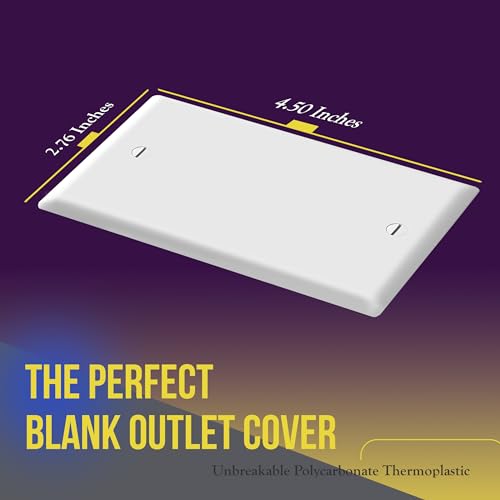 ENERLITES 1-Gang White Wall Plate Cover, Gloss Finish, Pack of 1