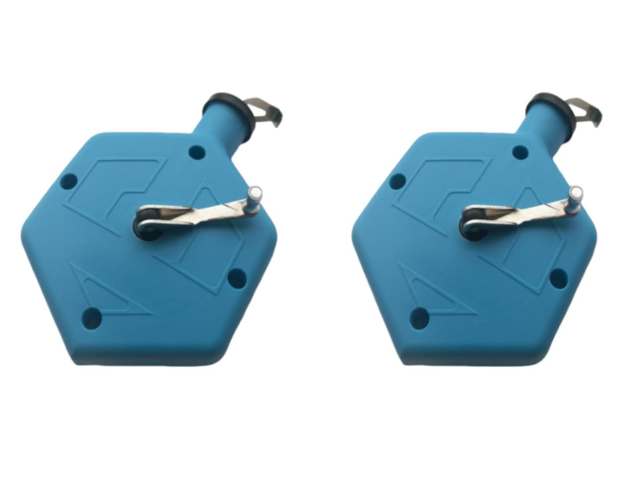 Zimpty ZY502 2-Pack 100-Foot Chalk Line Reel, 1.5mm String (Blue)