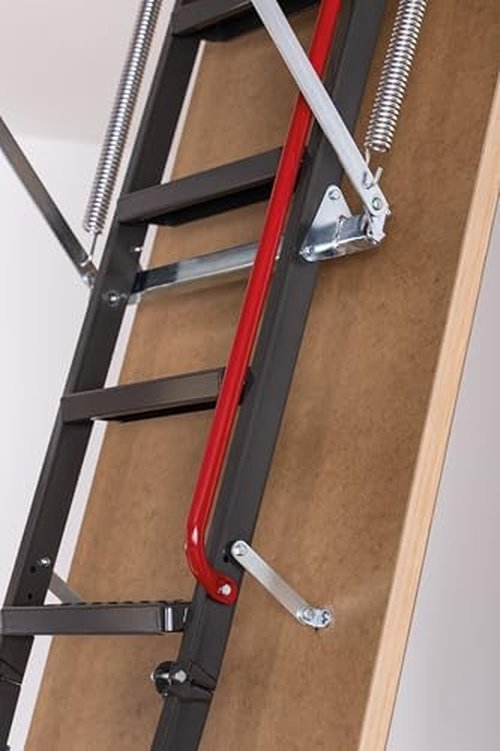 LME 7 ft. 10 in. to 10 ft. 2 in. Insulated Steel Attic Ladder, 22.5 in. x 54 in. with 400 lbs. Maximum Load Capacity
