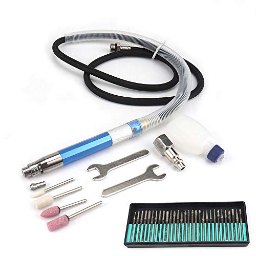 Air Powered Pencil Grinder Set 1/8" Collet Micro Die Grinder Engraving Tool