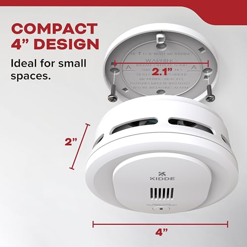 Kidde 10SDR Compact Smoke Detector with 2 AA Batteries - 10th Edition Pack