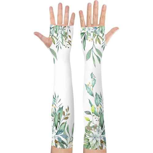 Bebila Gardening Sleeves for Women Farm UV Sun Protection Anti-Scratch Cooling Sleeves with Thumb Hole Arms Cover Outdoors