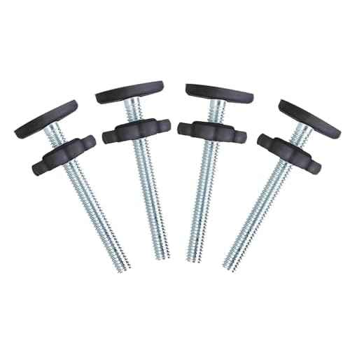 4 Pack Baby Gate Replacement Parts Threaded Spindle Rod 8MM(M8), Screw Bolts Hardware Kit for Pet & Dog Pressure Mounted Safety Door & Stair Gates (a Black)