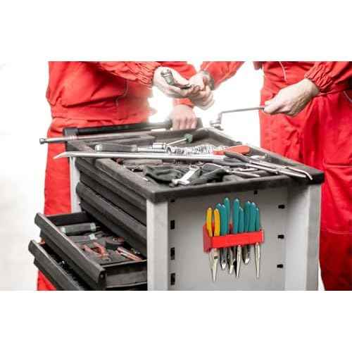 EZRED EZPH6 Magnetic Plier Holder Red, Holds 6 Pliers