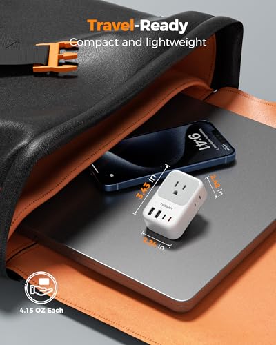 TESSAN UK Type G Plug Adapter for US to UK Travel – Ireland Version