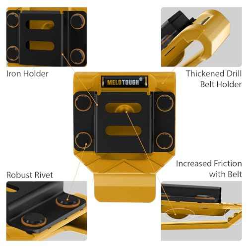 MELOTOUGH Drill Belt Clip,Drill Holder for Tool Belt,Measuring Tape Holder for Impact Driver,Tape Measure