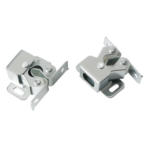 Alise Cabinet Door Latch,Cupboard Closet Doors Catch Closer Double Ball Roller Latches,Cold Rolled Steel Silver CA1000LS-12P(Pack of 12)