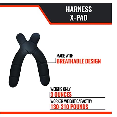 Malta Dynamics Harness X-Pad, Padded Back Support for Safety Harnesses and Fall Protection