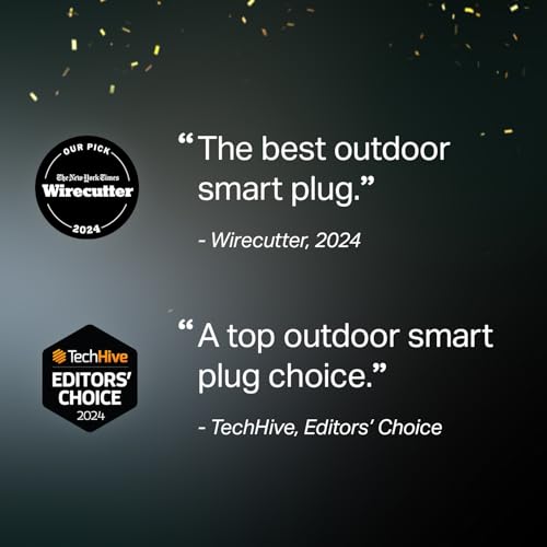 Kasa Smart Outdoor 2-Socket Wi-Fi Smart Plug - Weatherproof, App & Voice Control