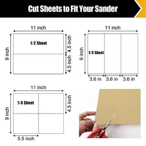 220 Grit Sandpaper, Sandpaper Assortment Sandpaper for Wood Metal Furniture Hand Sander Sand Paper Set Sandpaper Sheets Cut for Use 9" x 11"/12 Sheets