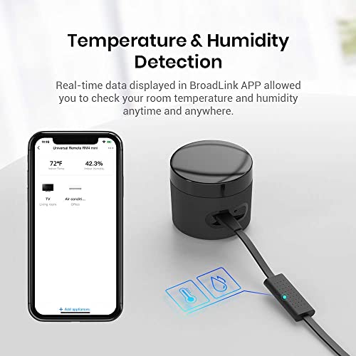 BroadLink RM4 Mini IR Smart Home Hub with Sensor Cable - Universal Remote Control