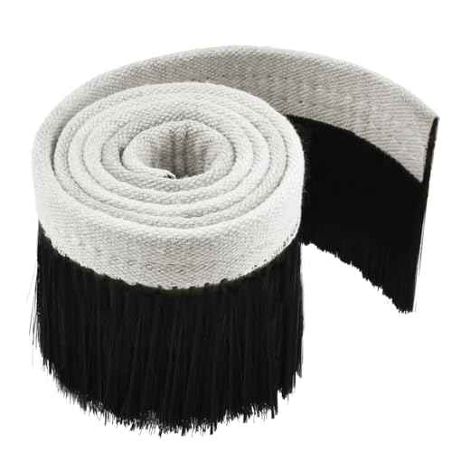 CNC Vacuum Brush, 1m x 70mm Nylon Dust Shoe Brush, Vacuum Cleaner Engraving Machine Dust Cover for CNC Router, Spindle Motor Milling Machine (Black)