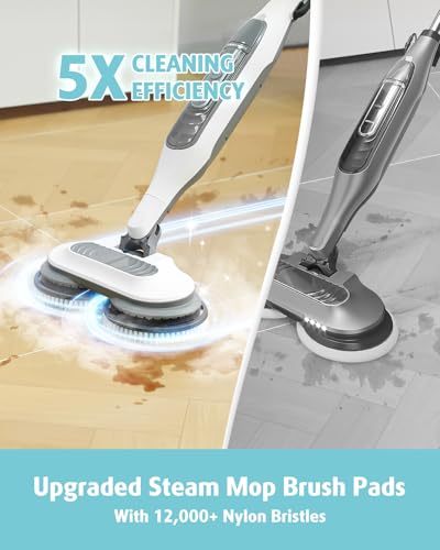 AIR U+ 2 Pack Upgraded Steam Mop Brush Pads (White) for Shark S8xxx/S7xxx Steam Mops