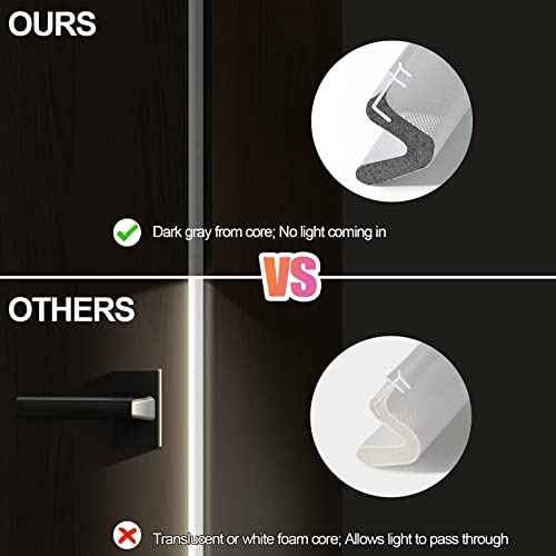 40FT Extra Long Kerf Weather Stripping Door Seal for Large Gaps and Easy Installation (White)