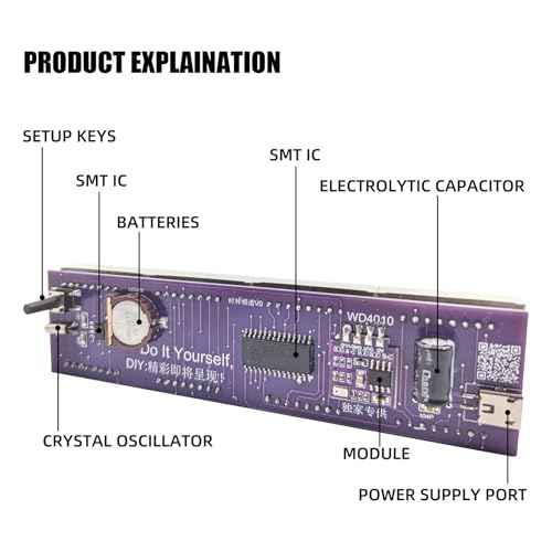 SMD Soldering Practice Kit 6-Digit LED Digital Clock with Music Spectrum Display DIY Electronics Project STEM Gift for Teens Adults Hobbyists