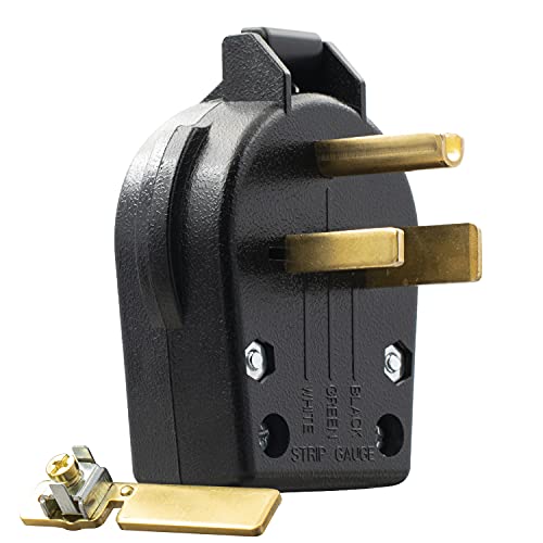 ELEGRP Heavy Duty NEMA 6-30P & 6-50P Angle Power Plug 30/50 Amp 250V, UL Listed
