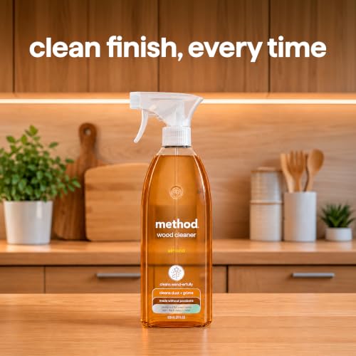 Method Daily Wood Cleaner Almond 28 fl oz - Safe Sealed Wood Surface Cleaner