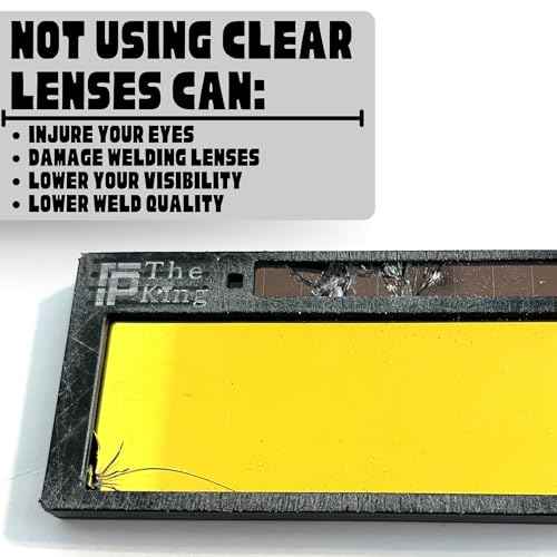 10 Pack of 2x4.25 Clear Welding Lenses, Replacement Clear Welding Lens 2x4 1/4, Welding Hood Clear Lenses, Top Protection For Welding Lens And Eyes, Lightweight, 0.04" Thick