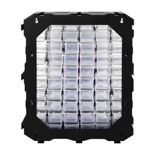 60-Drawer Plastic Storage Cabinet 15x6.3x18.4in - Small Parts Beads Makeup Organizer, 60 Drawers, Fsehyue