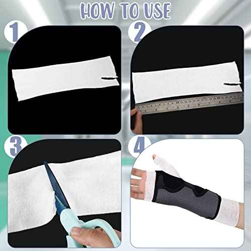 Nuanchu Tubular Stockinette Tubing Cotton Stockinette for Pre Wrap Use Elastic Arm Cast Stockinette for Arm Wrist Thumb Stockinette Tubing Soft Wrist Arm Wraps(20 Pcs,2 x 11.8 Inch)