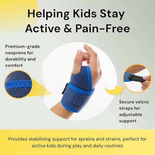 BraceUP Adjustable Kids Wrist Brace- Youth Wrist Support, Kids Wrist Splint, Child Wrist Brace for Sports and Daily Use, Boys and Girls (Height 3¡¯3¡±-4¡¯7¡±, 100-140 cm)