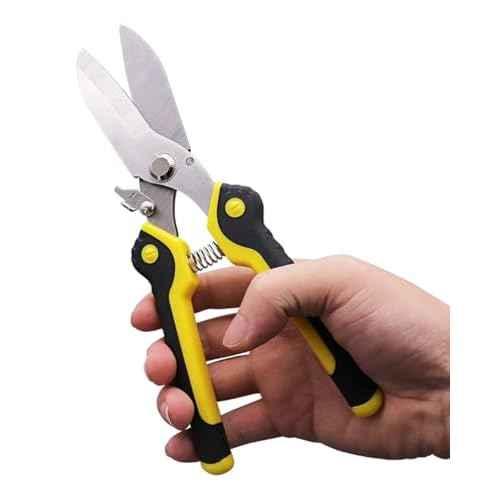 Aviation Tin Snips 9 Inch Heavy Duty Metal Cutter Shears Straight Cut for Cutting Metal Sheet, Chicken Wire, Artificial Flowers, Easy Grip, Stainless Steel Cutter