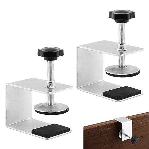 Cabinet Drawer Installation Clamps, 2/4PCS C Clamps Drawer Fixing Clip with Silicone Protect Pad, Woodworking Cabinet Hardware Jig for Door Front Knobs, Pulls Handles Install(Size:2pcs)