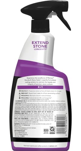 Weiman Granite & Stone Sealer Spray - Water-Based, pH-Neutral, 24 oz