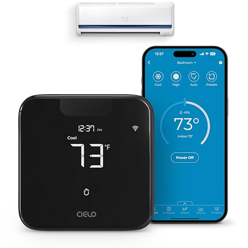 Cielo Breez Max Smart WiFi Thermostat for Mini-Split & AC - Black