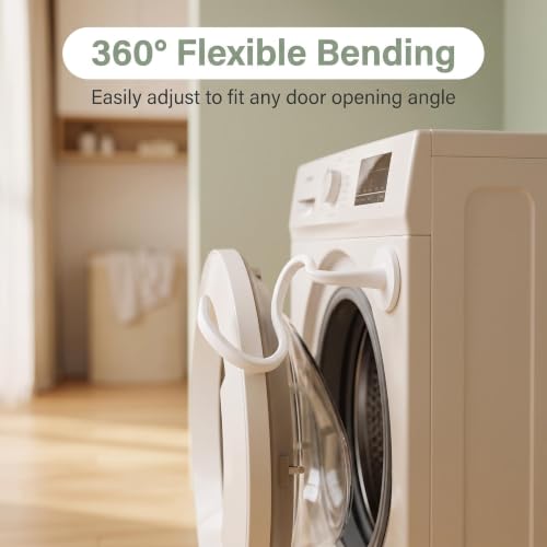 Opps Magnetic Front-Load Washer Door Prop with Silicone Cover, 17in Adjustable Arm