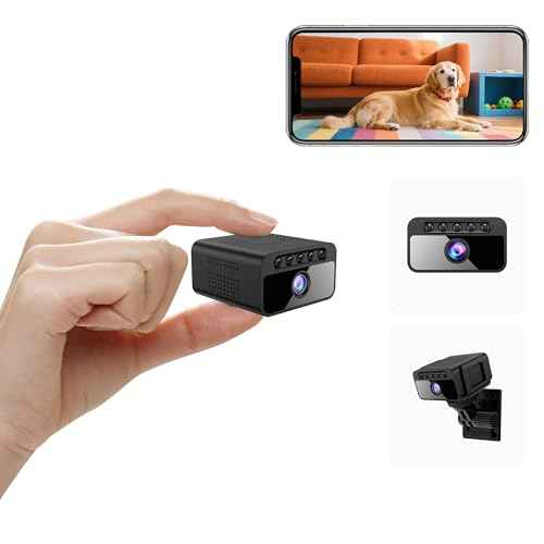 Hidden Camera with Cloud, 4K HD WiFi Mini Spy Camera 150¡Æ View Video, Wireless Indoor Surveillance Secret Camera, Smart AI Motion Detection/Night Vision for Home Security Small Nanny Cam (Black-4K)