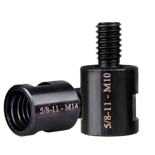 2Pcs 5/8"-11 Female to M14/M10 Male Angle Grinder Converter. Angle Grinder Shaft Adapter Interface Connector Thread Adapter Drill Bit Connecting Tool