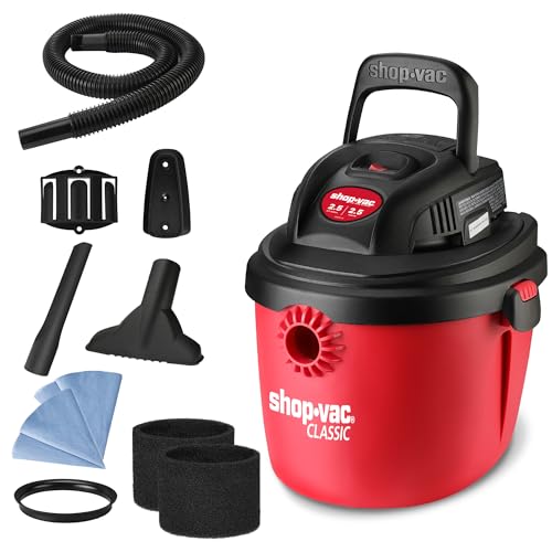 Shop-Vac 2.5 Gallon 2.5 Peak HP Wet Dry Vacuum Cleaner Portable Compact
