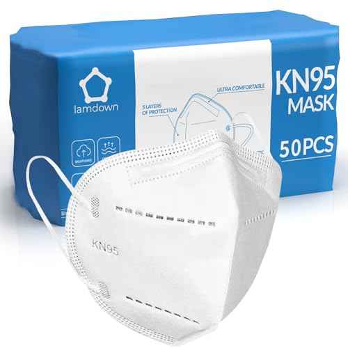 KN95 Face Masks, Premium 5-Layer Disposable Dust Mask Respirator for Adults