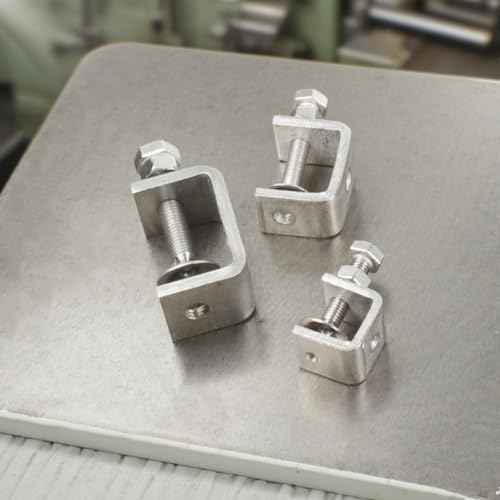 4 Pack Stainless Steel C Clamps 0.79" with Stable Wide Jaw Opening, Small C-Vise Clamps Heavy Duty U Clamp for Metalworking Woodworking Welding Mounting