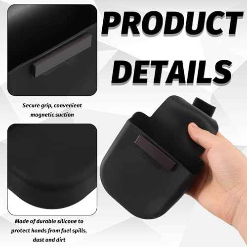 Silicone Gas Pump Glove,Gas Glove,For Gasoline Pump,Silicone Gloves,Propane Gloves,Reusable Magnetic,Magnetic Gas For Car For Gas Handles And Keypads, Black