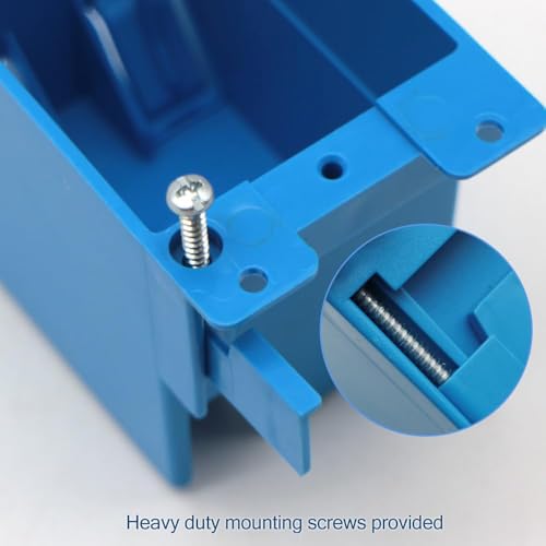 XGGYA 1 Gang Deep Old Work Electrical Outlet Box PVC Fire-Rated 14 cuin